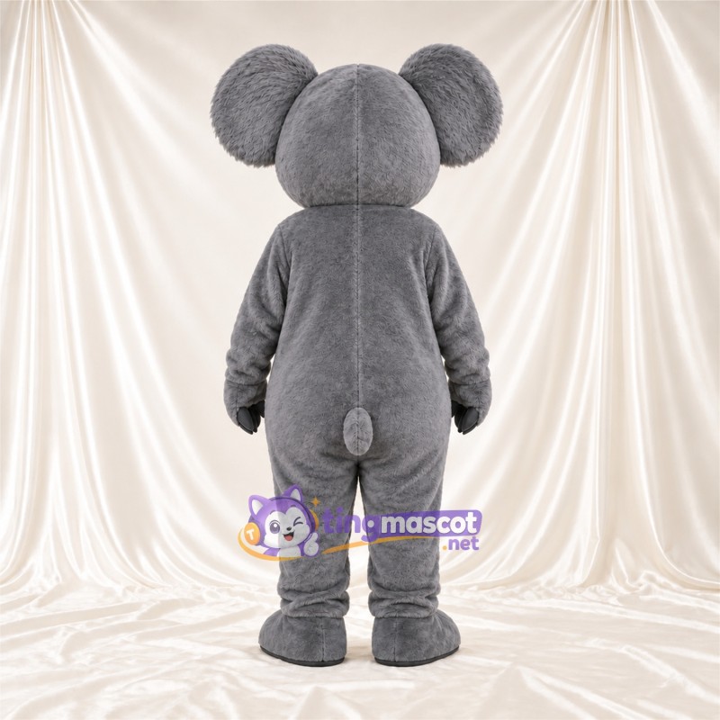 Costume de mascotte Koala – gris – Lunettes de protection (bleu); Ventre (blanc) Costume de mascotte Koala – gris – Lunettes de protection (bleu); Ventre (blanc)