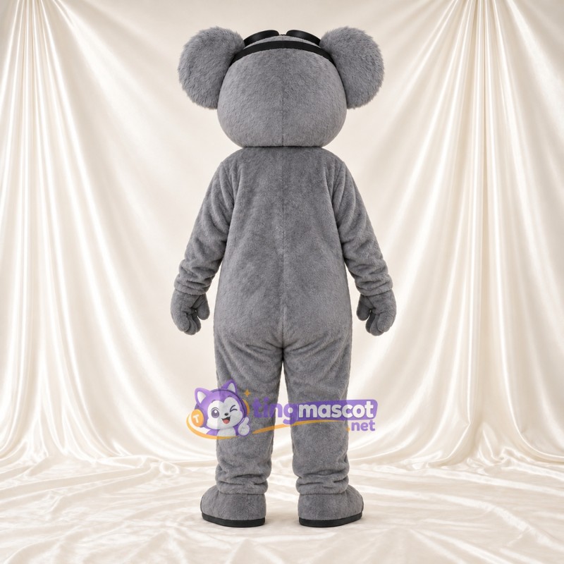 Costume de mascotte Koala – gris – Lunettes de protection (bleu); Ventre (blanc) Costume de mascotte Koala – gris – Lunettes de protection (bleu); Ventre (blanc)