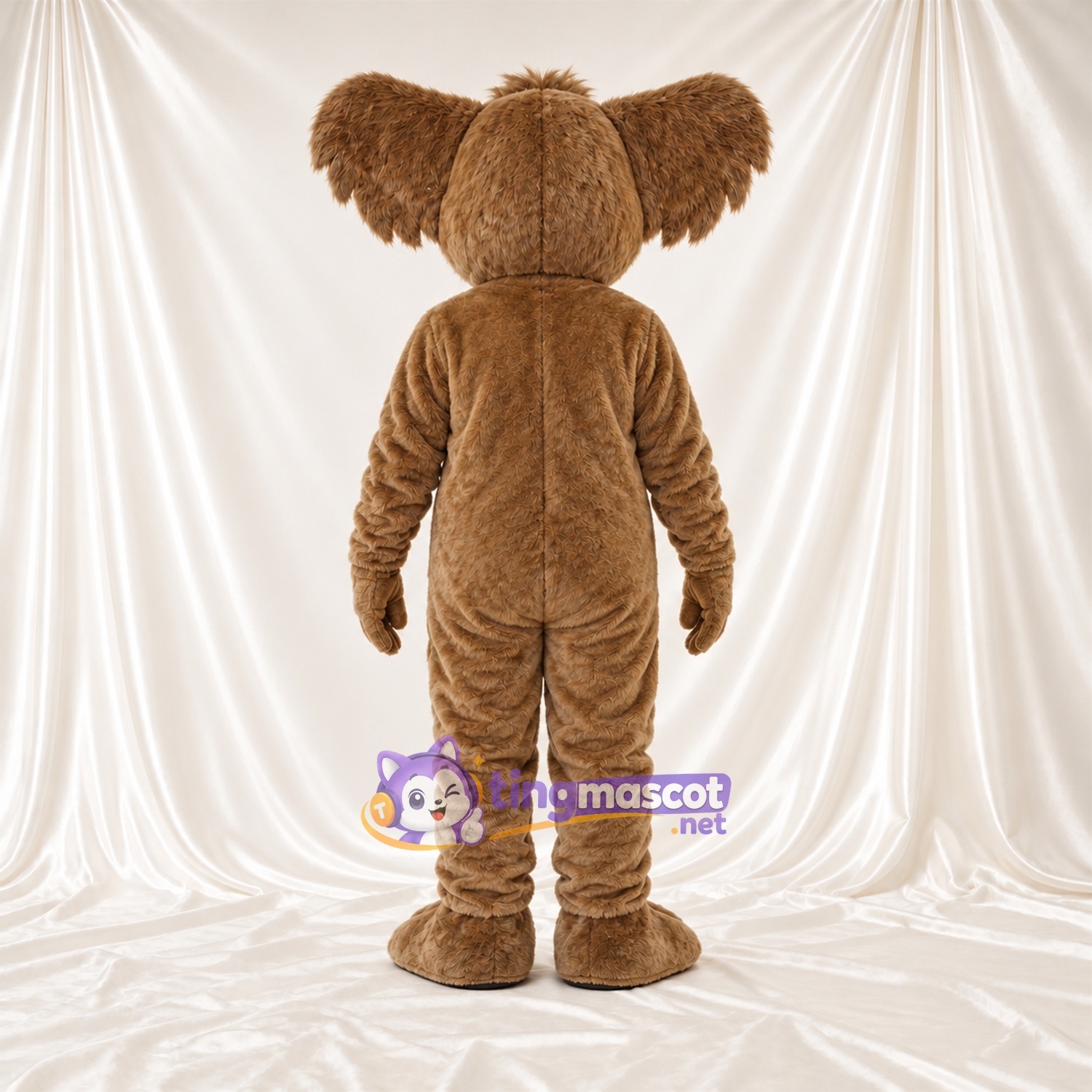 Brown Koala Mascot Costume - Blue Eyes and Shaggy Fur Brown Koala Mascot Costume - Blue Eyes and Shaggy Fur