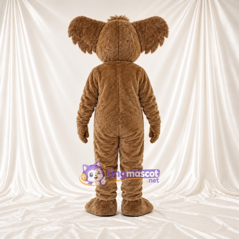 Brown Koala Mascot Costume - Blue Eyes and Shaggy Fur Brown Koala Mascot Costume - Blue Eyes and Shaggy Fur