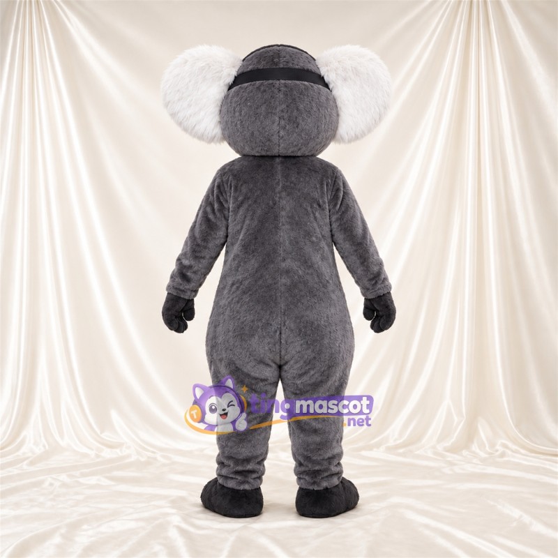 Costume de mascotte Koala – gris – Lunettes de protection (bleu); Ventre (blanc) Costume de mascotte Koala – gris – Lunettes de protection (bleu); Ventre (blanc)