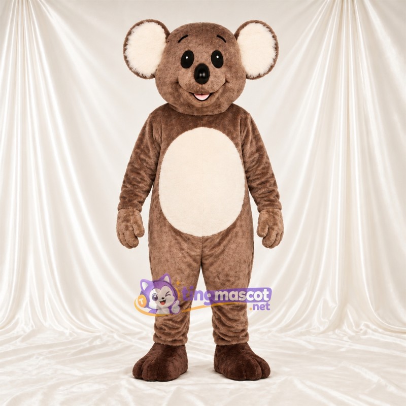 Brown Koala Mascot Costume - Cream Belly and Cream Inner Ears Brown Koala Mascot Costume - Cream Belly and Cream Inner Ears