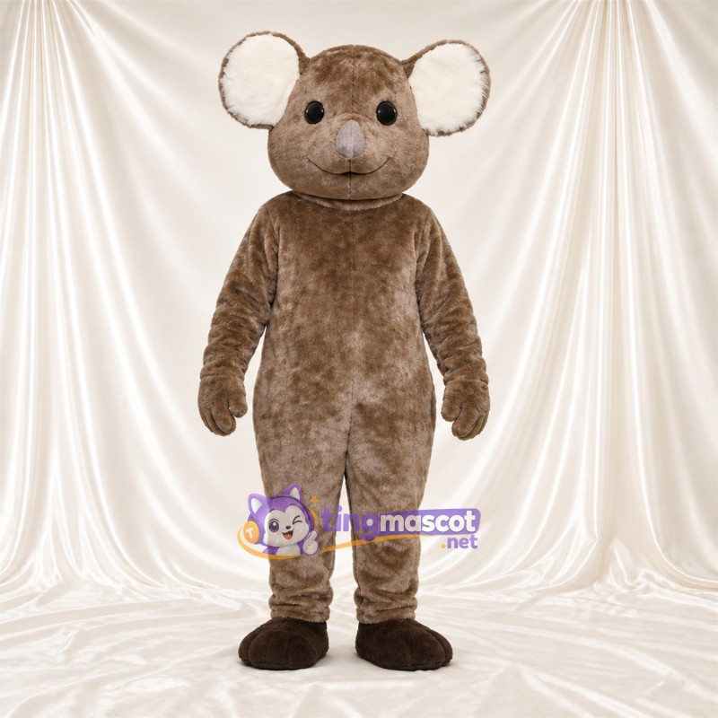 Brown Koala Mascot Costume - Large Ears and White Inner Ears Brown Koala Mascot Costume - Large Ears and White Inner Ears