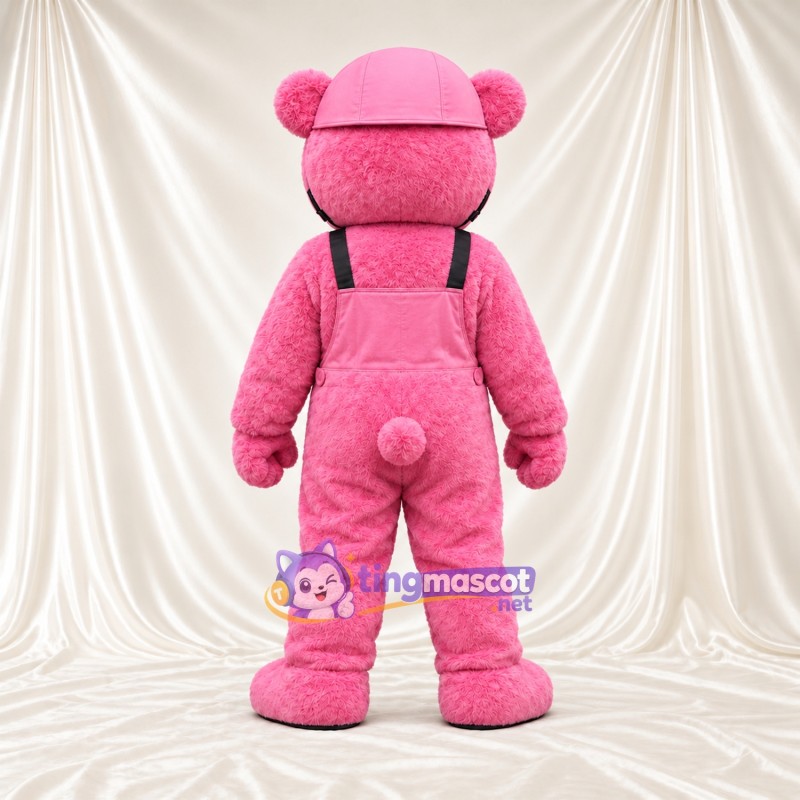 Maskottchenkostüm Bär – rosa – Hut; Latzhose Maskottchenkostüm Bär – rosa – Hut; Latzhose