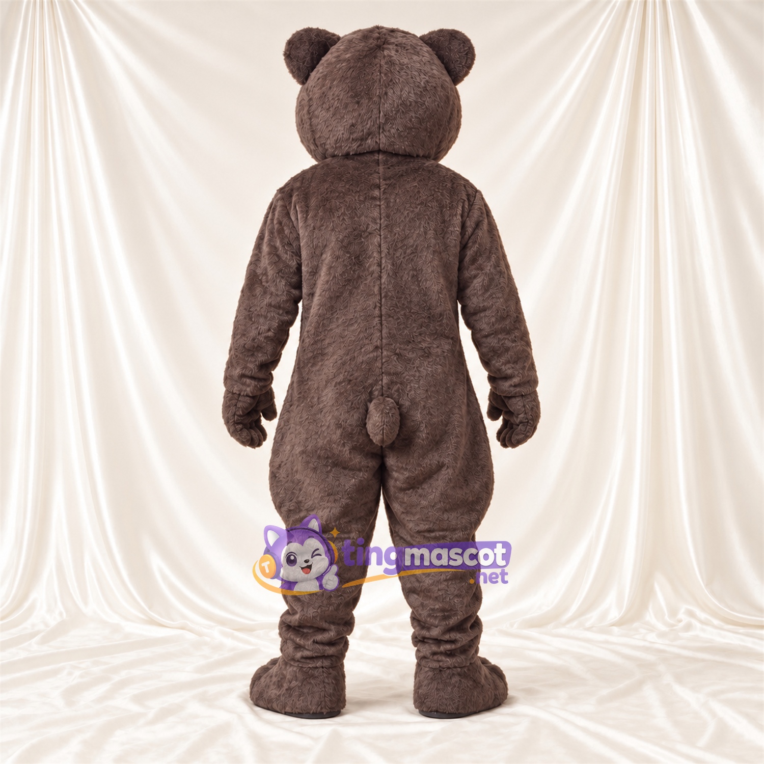 Maskottchenkostüm Bär – grau – Krallen (weiß); Schnauze (creme) Maskottchenkostüm Bär – grau – Krallen (weiß); Schnauze (creme)