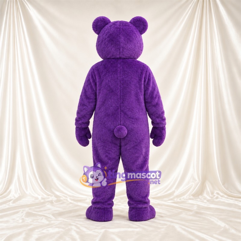 Maskottchenkostüm Bär – violett – Bauch (weiß) Maskottchenkostüm Bär – violett – Bauch (weiß)