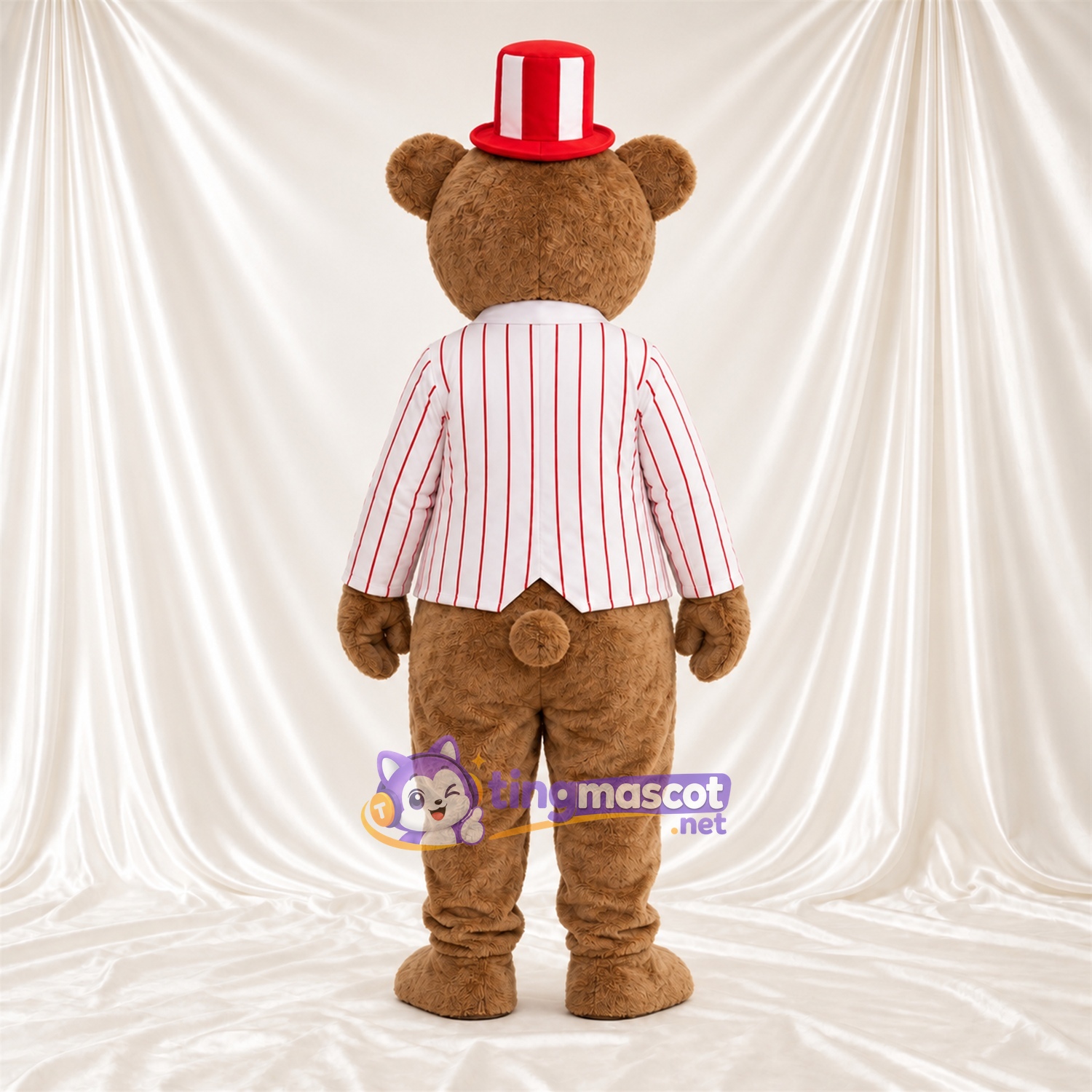 Maskottchenkostüm Bär – braun – Jacke; Zylinder Maskottchenkostüm Bär – braun – Jacke; Zylinder