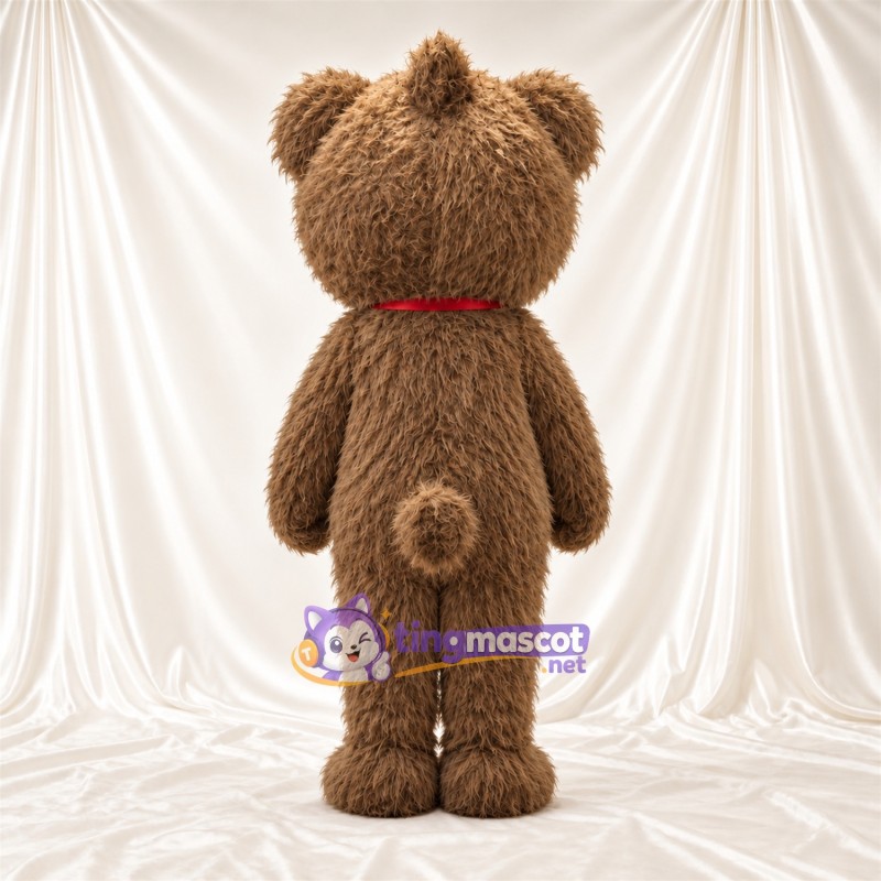Maskottchenkostüm Bär – braun – Schleife Maskottchenkostüm Bär – braun – Schleife
