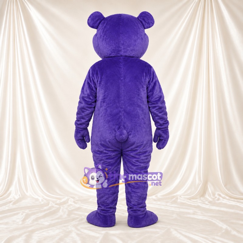 Maskottchenkostüm Bär – violett – Bauch (creme) Maskottchenkostüm Bär – violett – Bauch (creme)