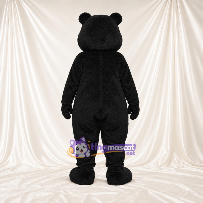 Maskottchenkostüm Bär – schwarz – Kleine runde Ohren; Schnauze (hellbraun) Maskottchenkostüm Bär – schwarz – Kleine runde Ohren; Schnauze (hellbraun)