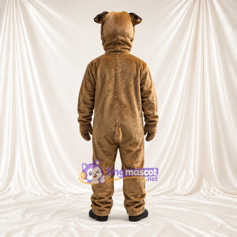 Maskottchenkostüm Hund – braun / weiß – Bauch (weiß); Schnauze (schwarz) Maskottchenkostüm Hund – braun / weiß – Bauch (weiß); Schnauze (schwarz)