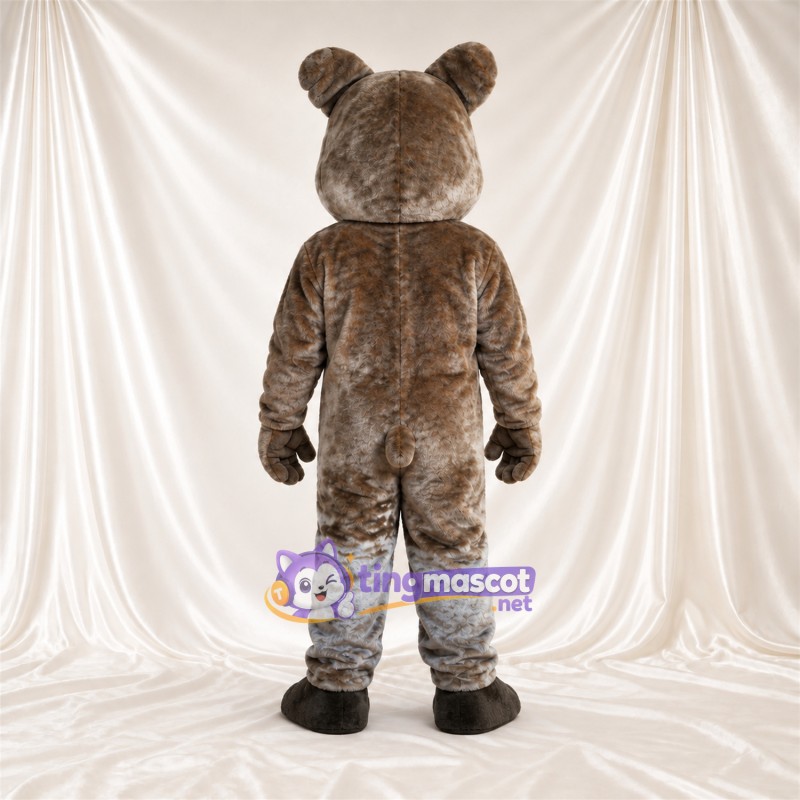 Costume de mascotte Bouledogue – gris – Pieds (noir); Bas des jambes (blanc) Costume de mascotte Bouledogue – gris – Pieds (noir); Bas des jambes (blanc)