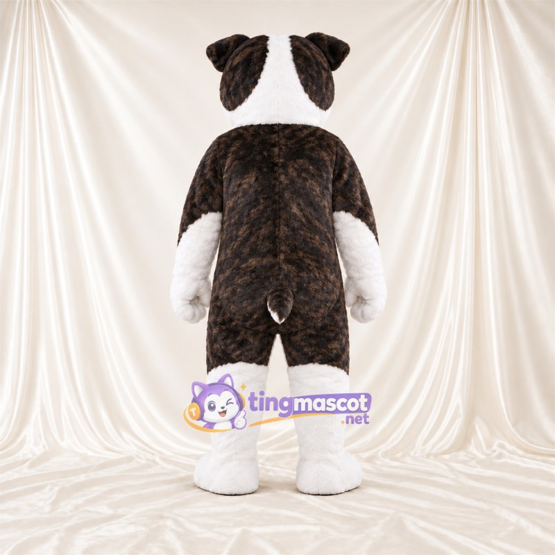 Maskottchenkostüm Bulldogge – braun / weiß – Bauch (weiß); Unterschenkel (weiß) Maskottchenkostüm Bulldogge – braun / weiß – Bauch (weiß); Unterschenkel (weiß)