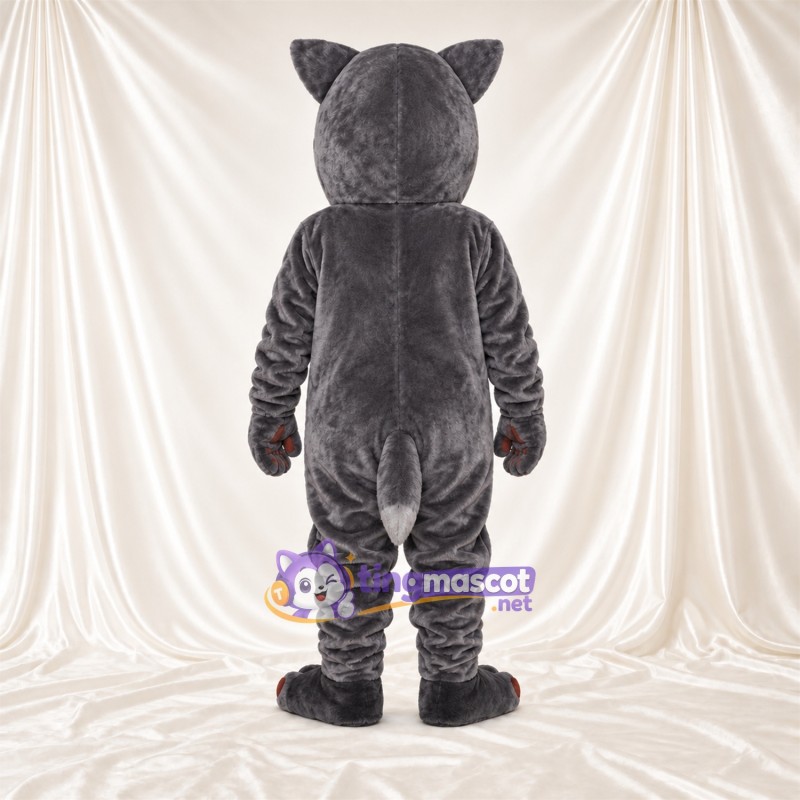 Gray Cat Mascot Costume - Striped Body Gray Cat Mascot Costume - Striped Body