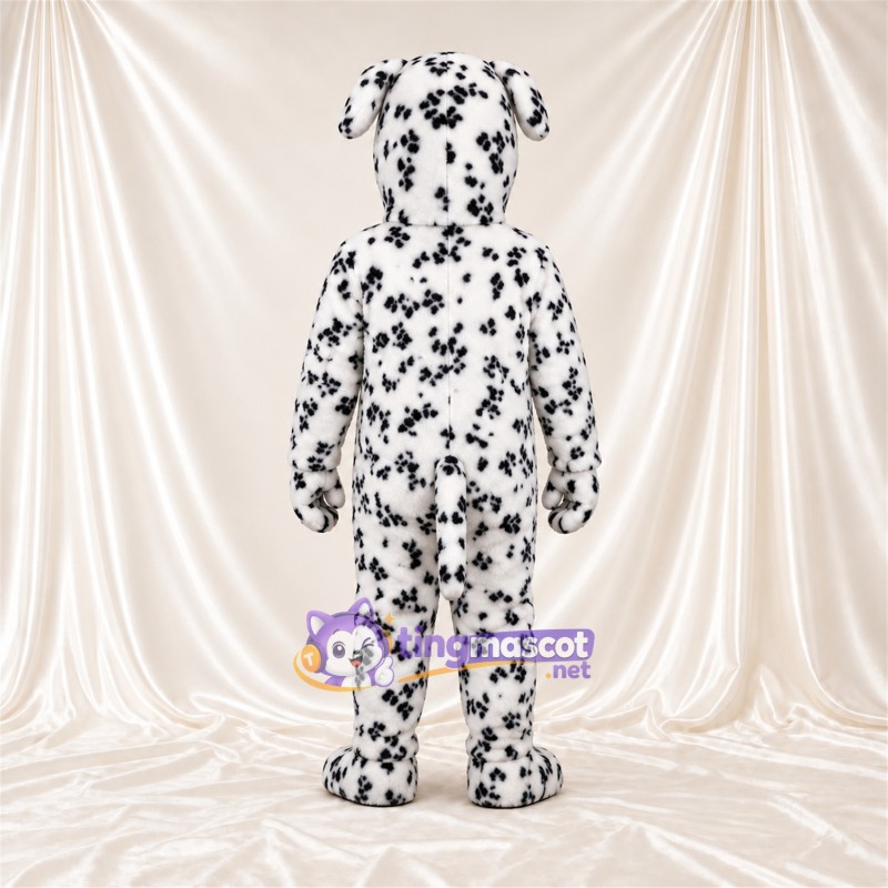 Costume de mascotte Dalmatien – noir / blanc – Langue (rose); Taches (noir) Costume de mascotte Dalmatien – noir / blanc – Langue (rose); Taches (noir)