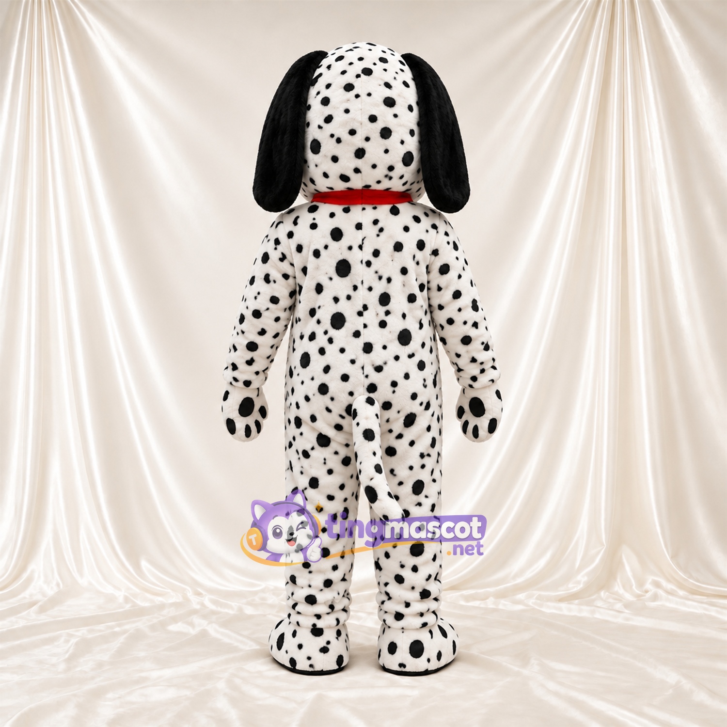 Black and White Dalmatian Mascot Costume - Red Bow Tie Black and White Dalmatian Mascot Costume - Red Bow Tie