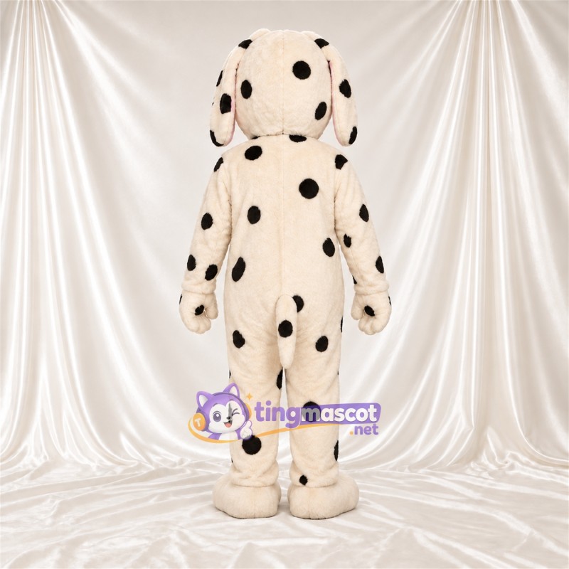 Maskottchenkostüm Dalmatiner – creme / schwarz – Ohreninnenseiten (rosa); Flecken Maskottchenkostüm Dalmatiner – creme / schwarz – Ohreninnenseiten (rosa); Flecken