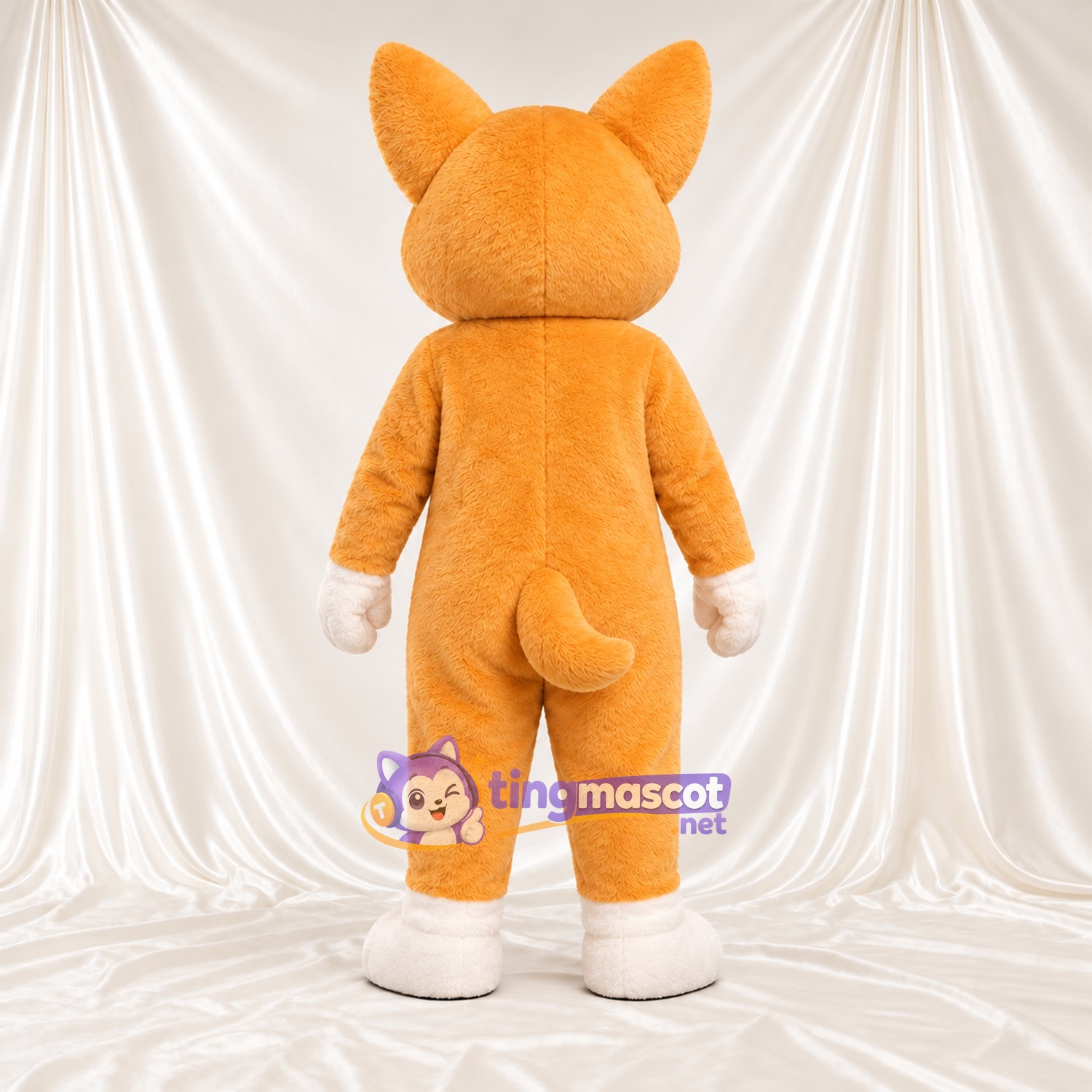 Maskottchenkostüm Corgi – orange / weiß Maskottchenkostüm Corgi – orange / weiß