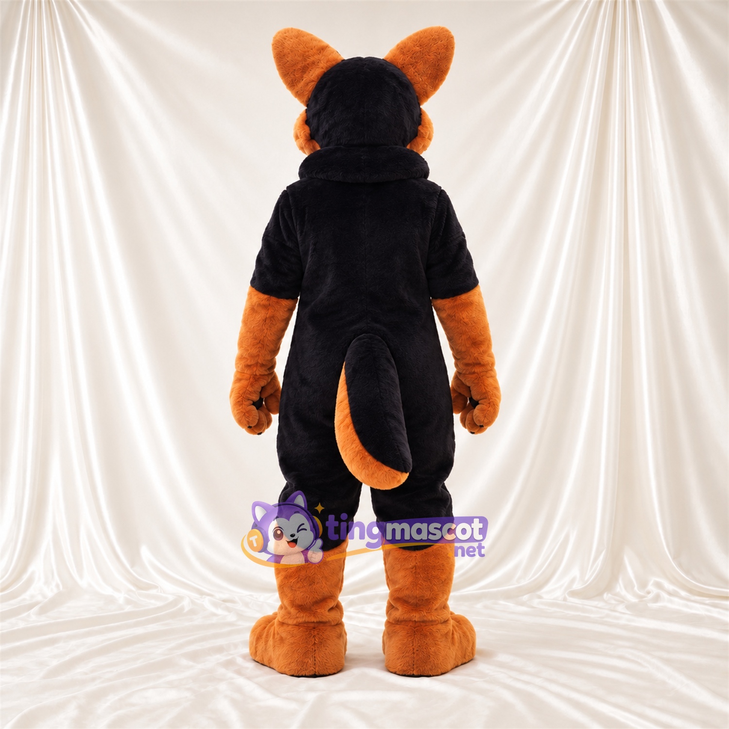 Black and Orange Fox Mascot Costume