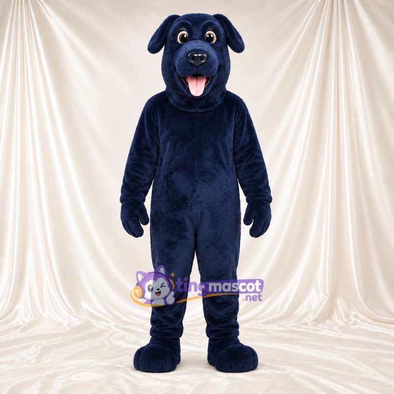 Costume de mascotte Chien – bleu – Oreilles tombantes; Langue (rose) Costume de mascotte Chien – bleu – Oreilles tombantes; Langue (rose)
