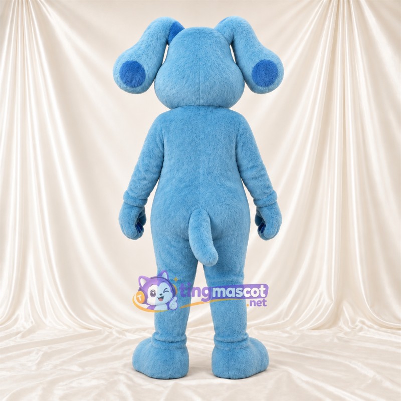 Costume de mascotte Chien – bleu – Oreilles tombantes; Coussinets (bleu)