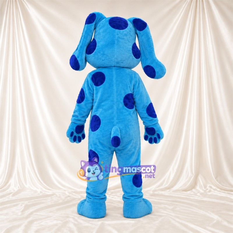 Costume de mascotte Chien – bleu – Coussinets (bleu); Taches (bleu) Costume de mascotte Chien – bleu – Coussinets (bleu); Taches (bleu)