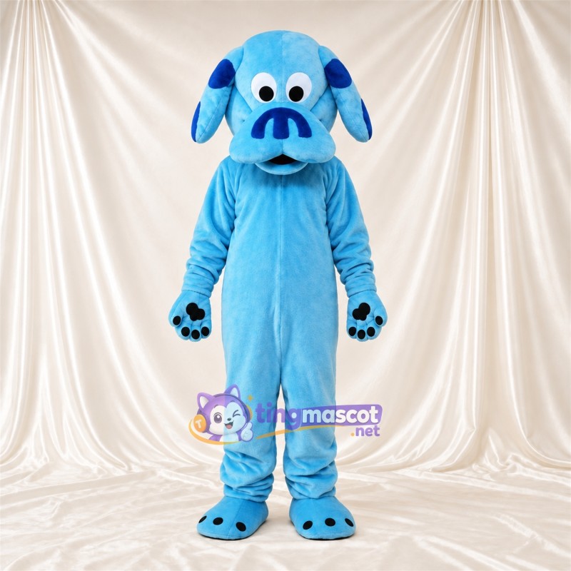 Costume de mascotte Chien – bleu – Coussinets (bleu); Nez (bleu) Costume de mascotte Chien – bleu – Coussinets (bleu); Nez (bleu)