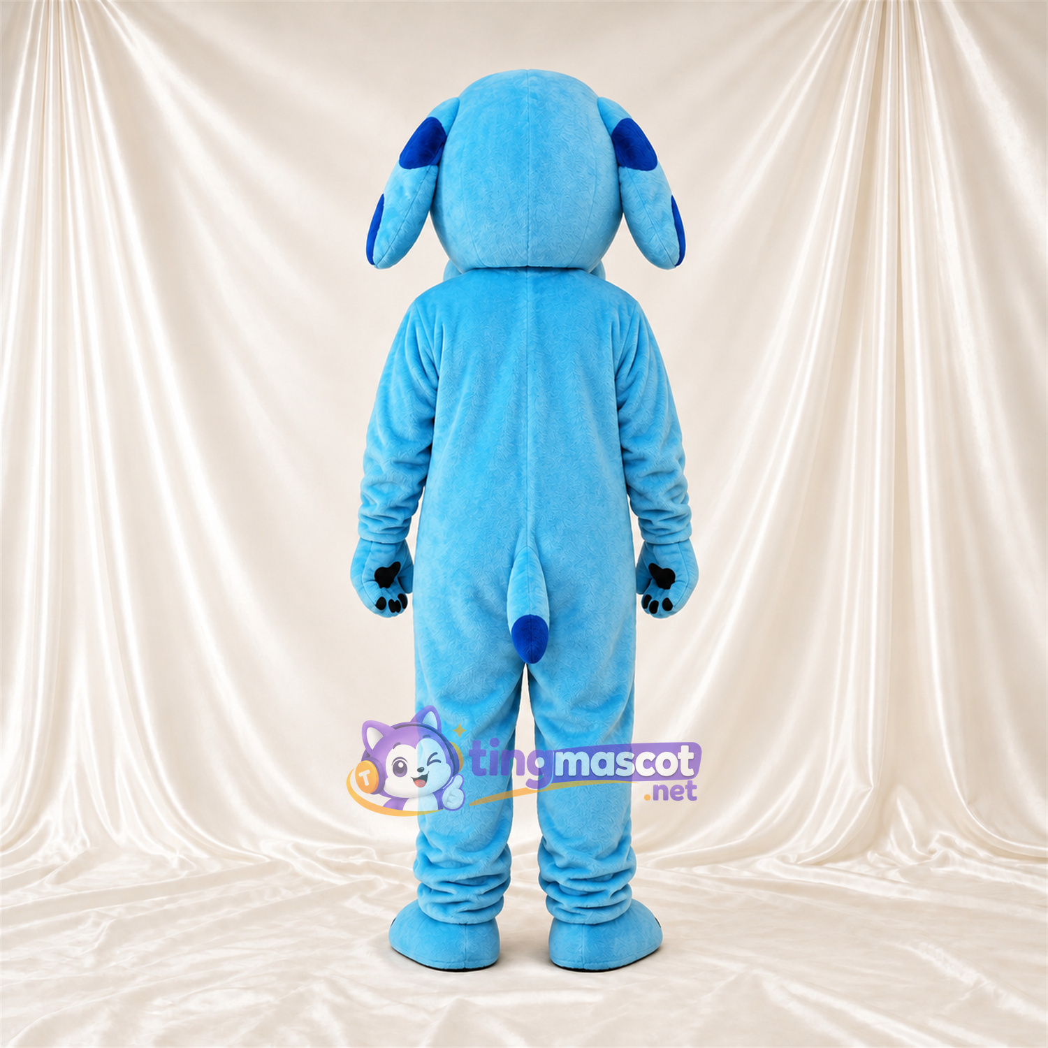 Costume de mascotte Chien – bleu – Coussinets (bleu); Nez (bleu) Costume de mascotte Chien – bleu – Coussinets (bleu); Nez (bleu)