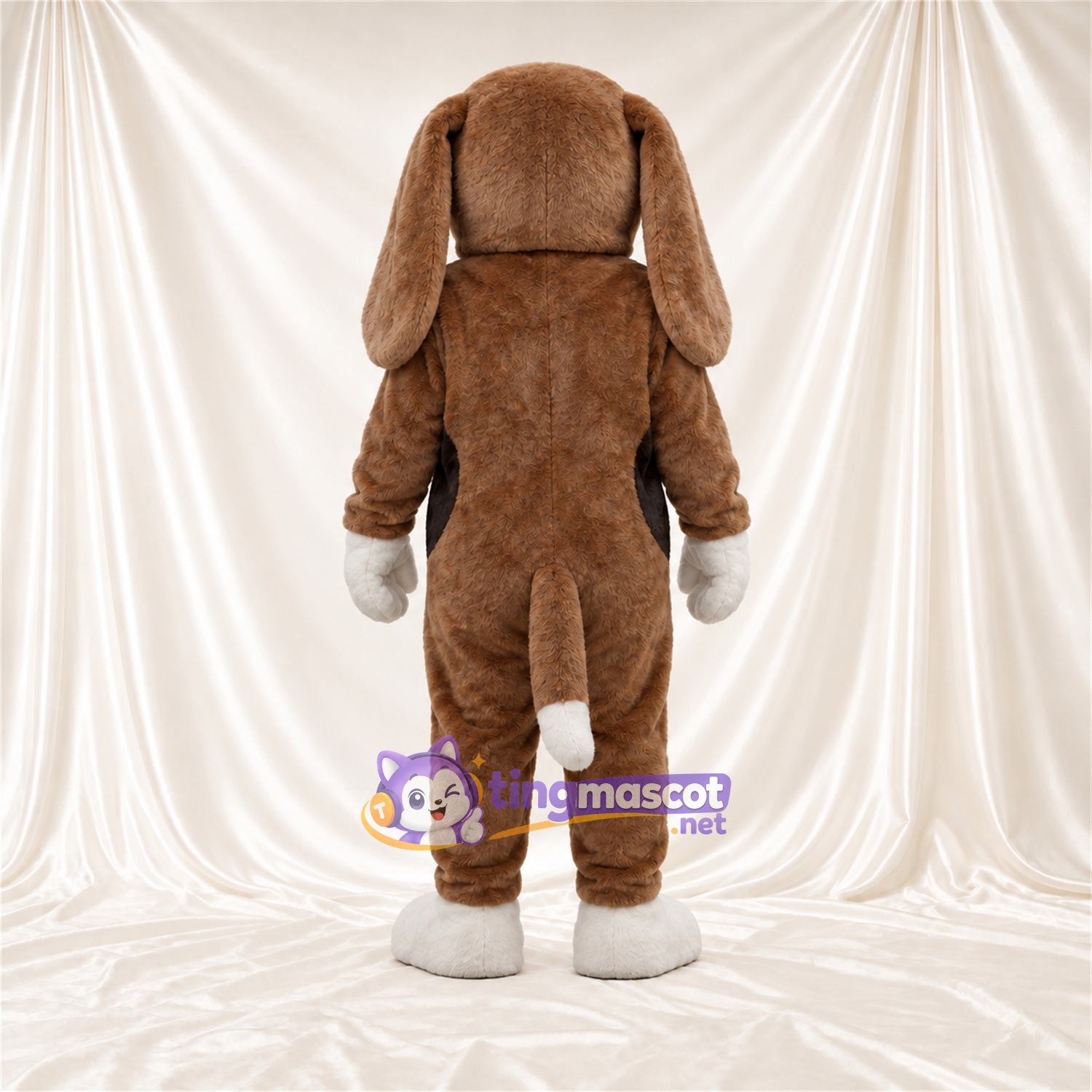 Maskottchenkostüm Hund – braun / weiß – Bauch (weiß); Knöchelmanschetten (weiß) Maskottchenkostüm Hund – braun / weiß – Bauch (weiß); Knöchelmanschetten (weiß)