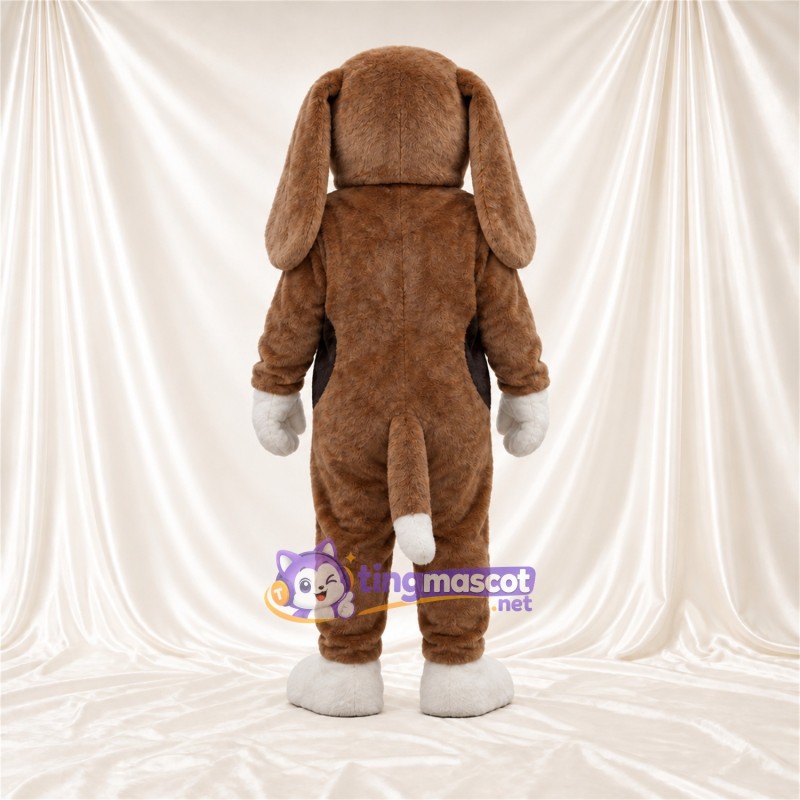 Maskottchenkostüm Hund – braun / weiß – Bauch (weiß); Knöchelmanschetten (weiß) Maskottchenkostüm Hund – braun / weiß – Bauch (weiß); Knöchelmanschetten (weiß)