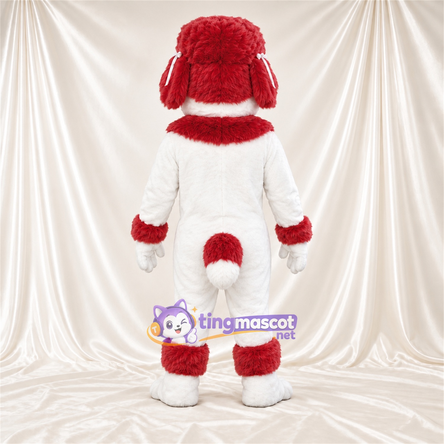 Costume de mascotte Chien – rouge / blanc