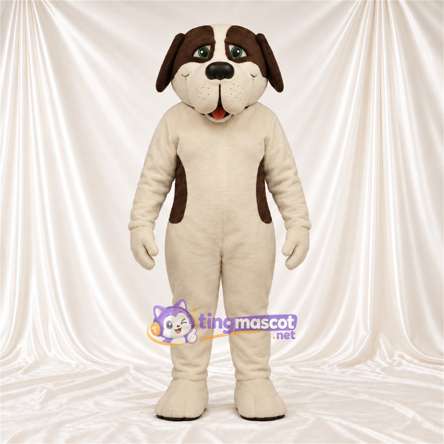 Costume de mascotte Chien – crème / marron Costume de mascotte Chien – crème / marron
