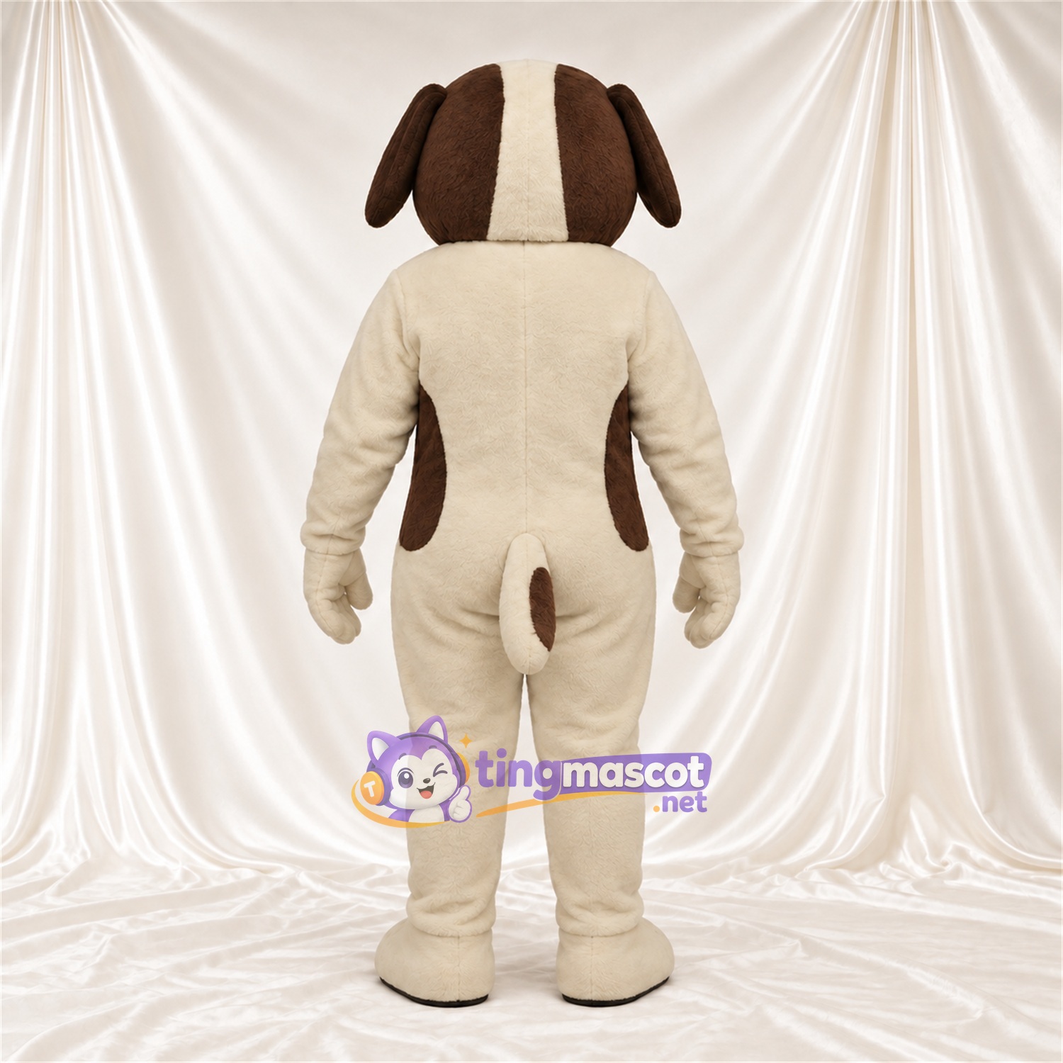 Costume de mascotte Chien – crème / marron Costume de mascotte Chien – crème / marron
