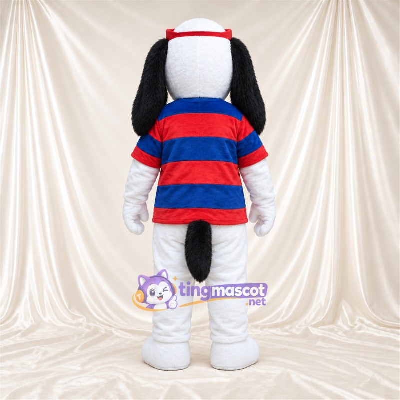 Costume de mascotte Chien – noir / blanc – Chemise; Lunettes de soleil Costume de mascotte Chien – noir / blanc – Chemise; Lunettes de soleil