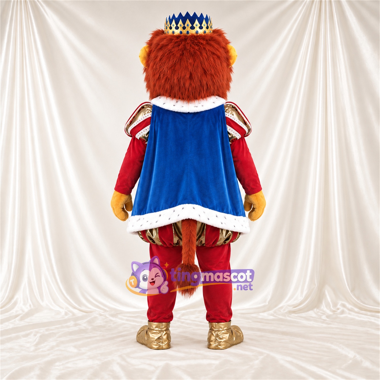 Costume de mascotte Lion – marron – Couronne; Cape Costume de mascotte Lion – marron – Couronne; Cape