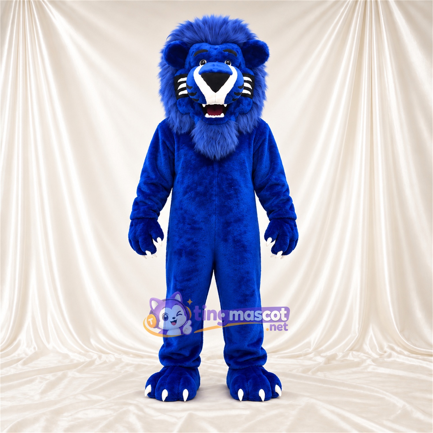 Blue Lion Mascot Costume Blue Lion Mascot Costume