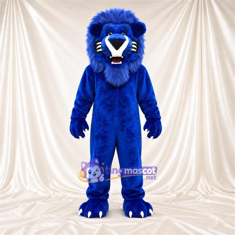 Blue Lion Mascot Costume Blue Lion Mascot Costume