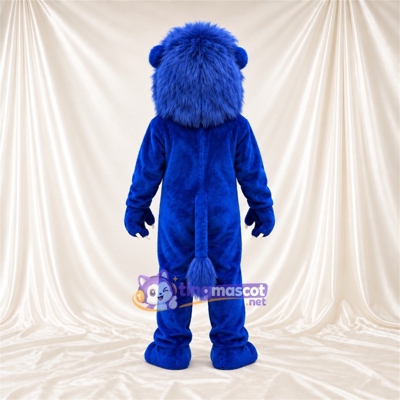 Blue Lion Mascot Costume Blue Lion Mascot Costume