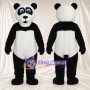 Black and White Panda Mascot Costume - Blue Eyes and Black Tail