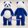 Costume de mascotte Panda – bleu / blanc – Ventre rond; Griffes (blanc)