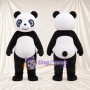Black and White Panda Mascot Costume - Blue Eyes and Black Tail