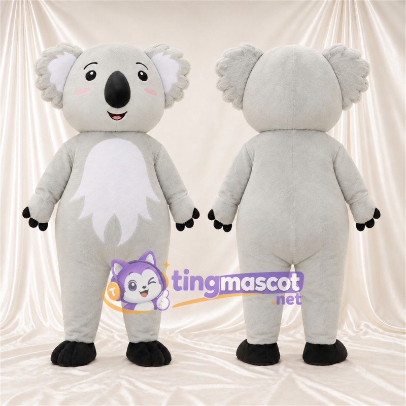 Costume de mascotte Koala – blanc – Feuille; Ventre (blanc)