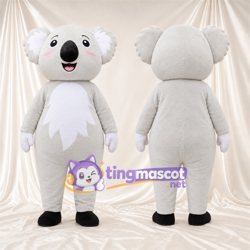 Costume de mascotte Koala – blanc – Feuille; Ventre (blanc)