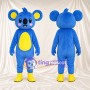 Blue Koala Mascot Costume - Yellow Belly and Yellow Feet