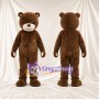 Costume de mascotte Nounours – marron – Museau (blanc)