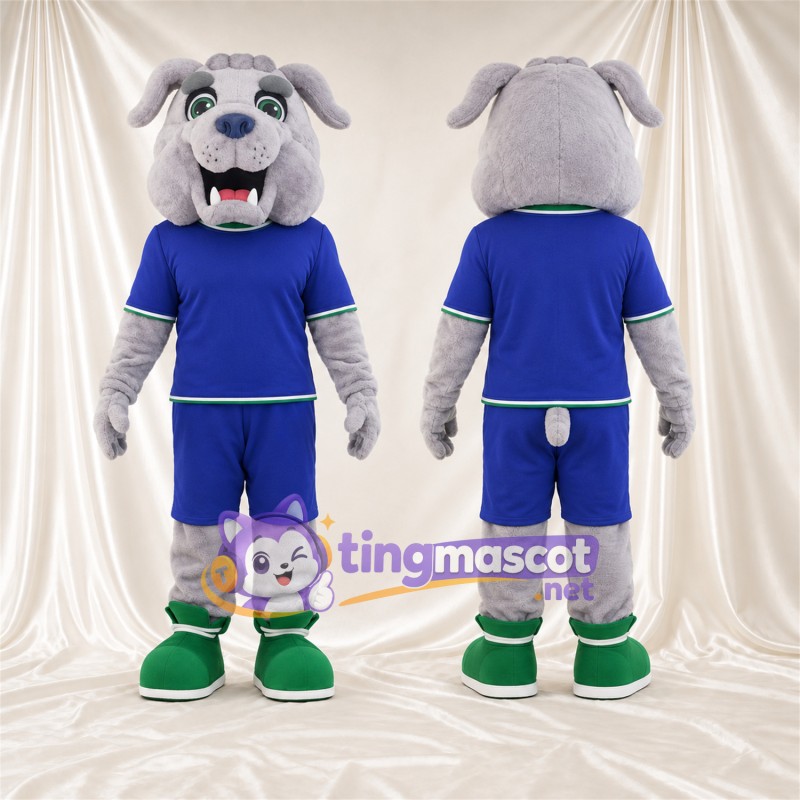 Maskottchenkostüm Bulldogge – grau – Outfit