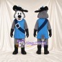 Black and White Mouse Mascot Costume - Blue Pirate Outfit