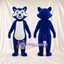Blue and White Raccoon Mascot Costume