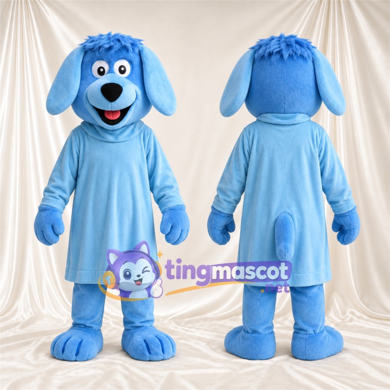 Costume de mascotte Chien – bleu – Manteau (bleu clair)