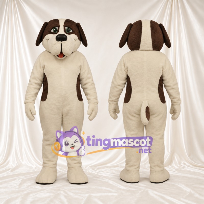 Costume de mascotte Chien – crème / marron